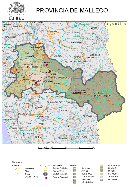 MAPA PROVINCIA DE MALLECO MAPA CARTOGRÁFICO